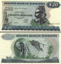 *20 Dolárov Zimbabwe 1994, P4d UNC - Kliknutím na obrázok zatvorte -